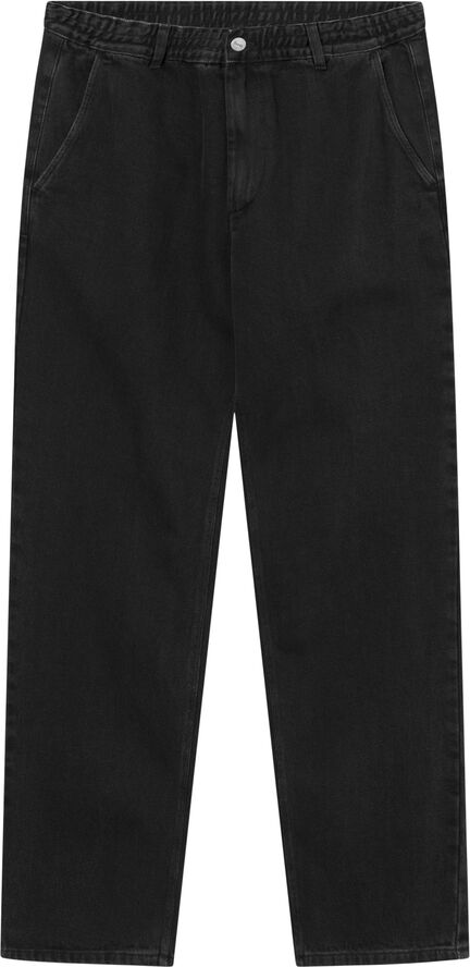 Forét CLAY PANTS Washed black den