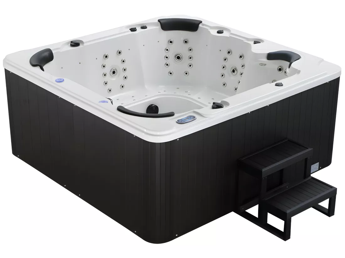 Spa 6 places blanc avec accessoires - Gamme Prestige COMINO - 128 jets - L220 x P220 x H97cm - système Balboa