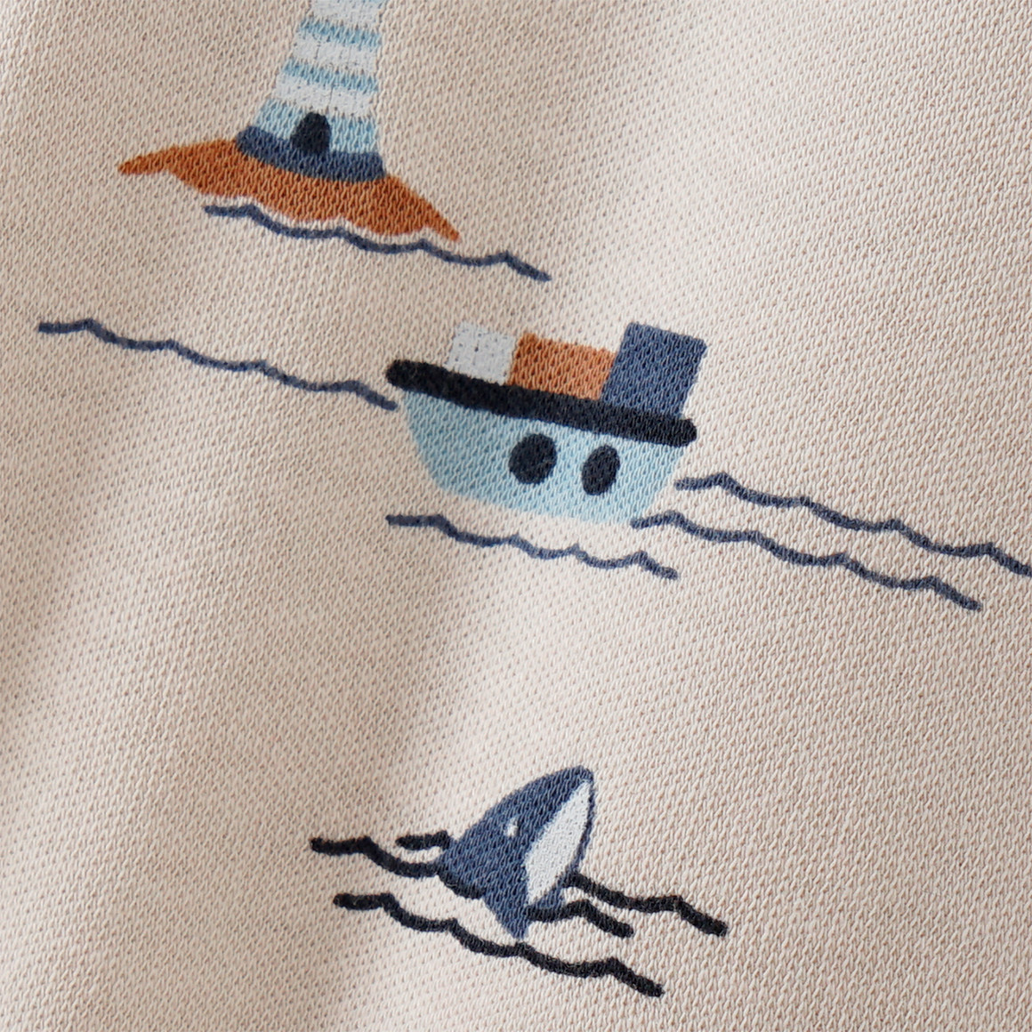 Topomini Baby Sommer-Schlafsack mit Segelbooten beige