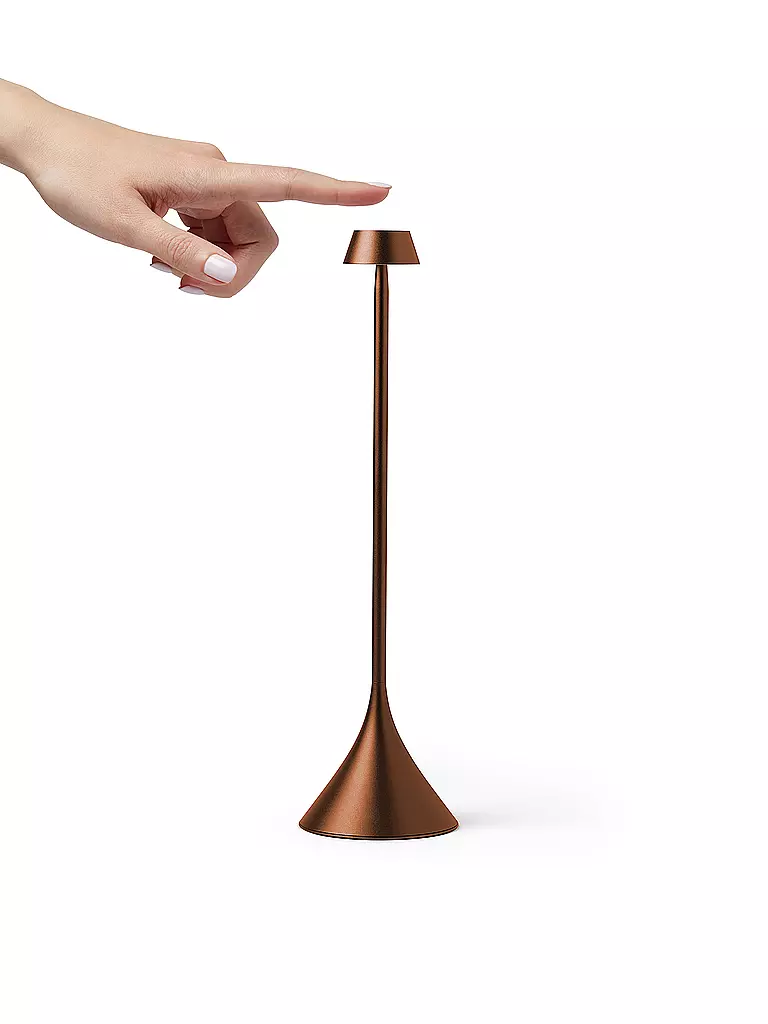 LEXON LED Lampe STELI 28,6cm Bronze kupfer