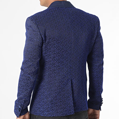 Veste Blazer Noir Bleu Roi
