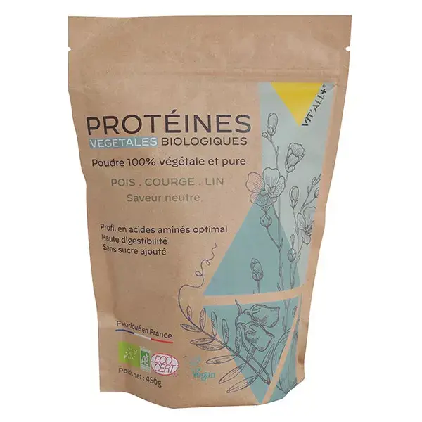 Vit'all+ Proteína Vegetal Orgânica em Pó com Sabor Neutro 450g