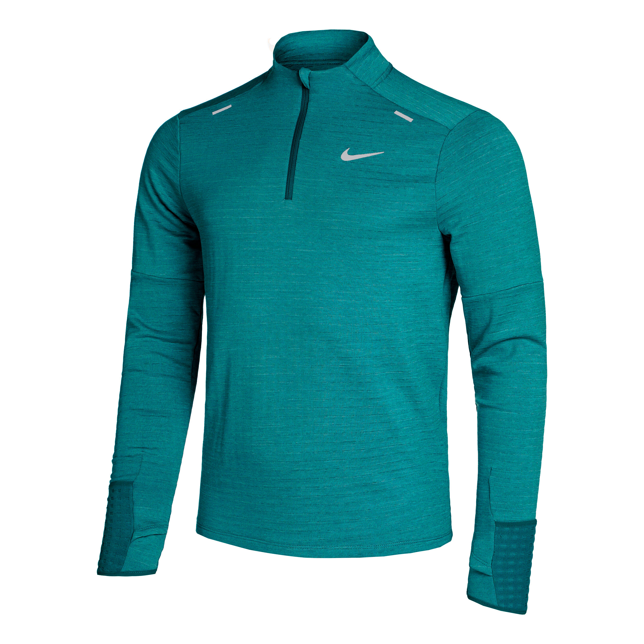 Nike TF Repel Element Half-Zip Quarter-Zip Running Top De Course Hommes - Bleu Petrol, Gris