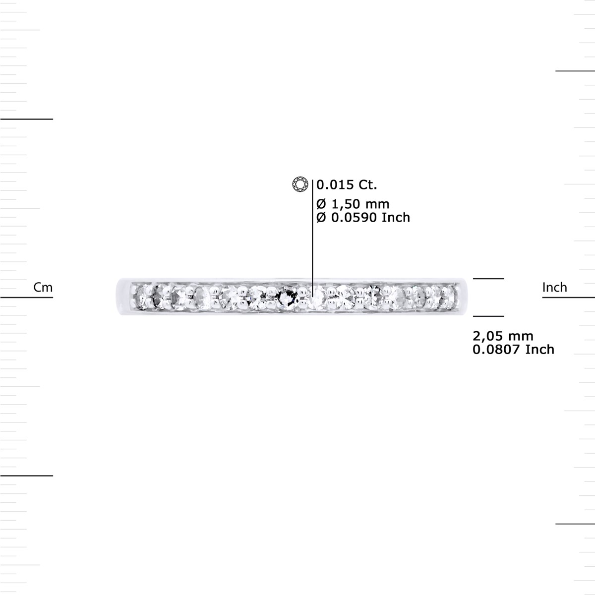Alliance Diamants 0,20 Cts Joaillerie Or Blanc