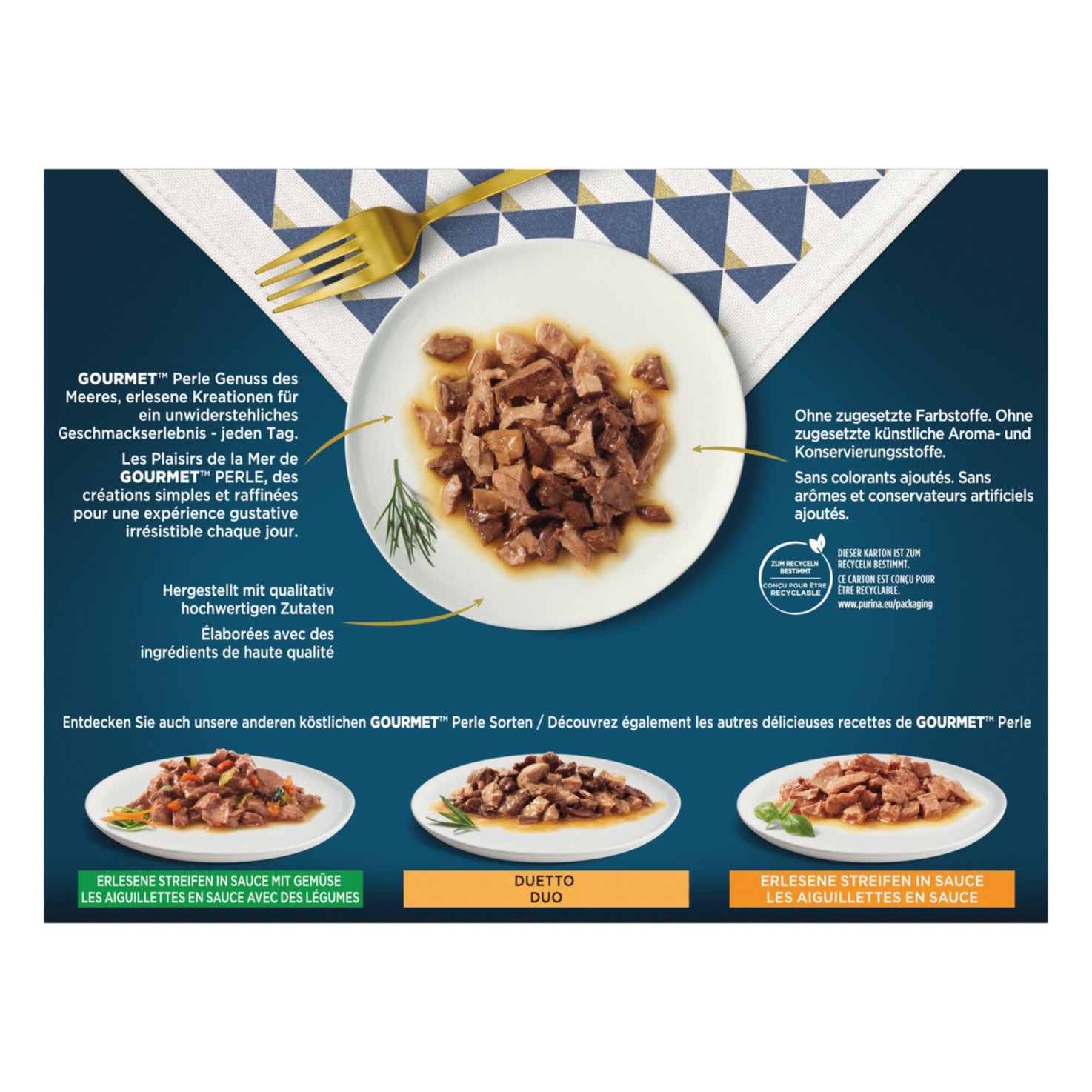 Gourmet Perle Genuss des Meeres Fisch 12x85g
