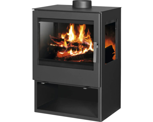 CONFORTO Modena Vision houtkachel, staal, zwart, 9,76 kW