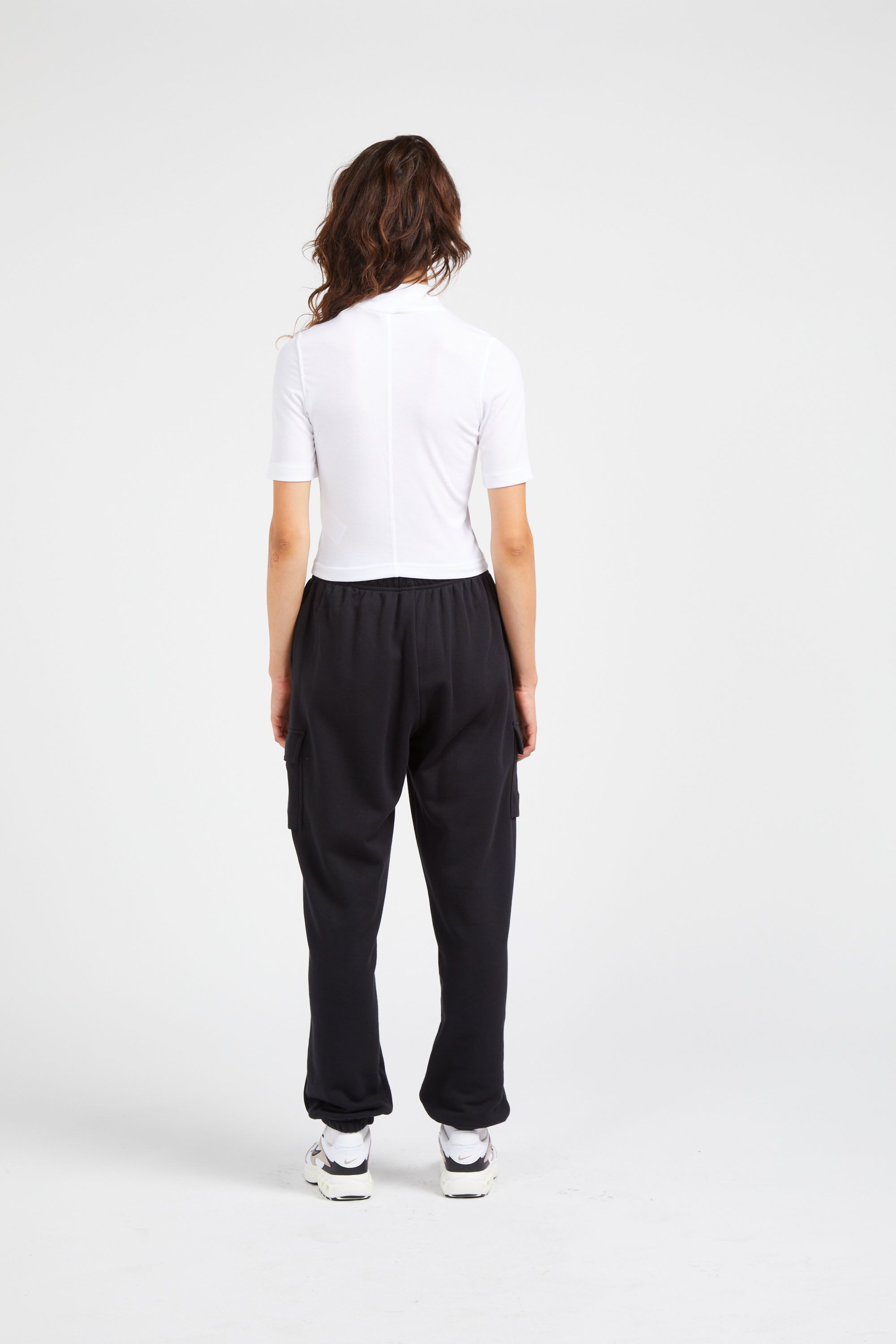 NIKE Top manches courtes  RIB MOCK SS 386 Blanc