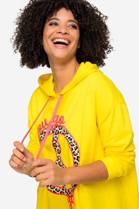 Sweatshirt, PEACE Zeichen, Rundhals, Langarm