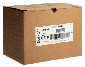 SOL-M Spritze 5ml Luer Lock steril 3-teilig, 100 Stück