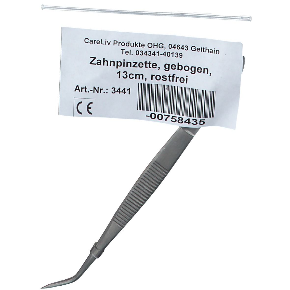 Pinzette gebogen 13 cm
