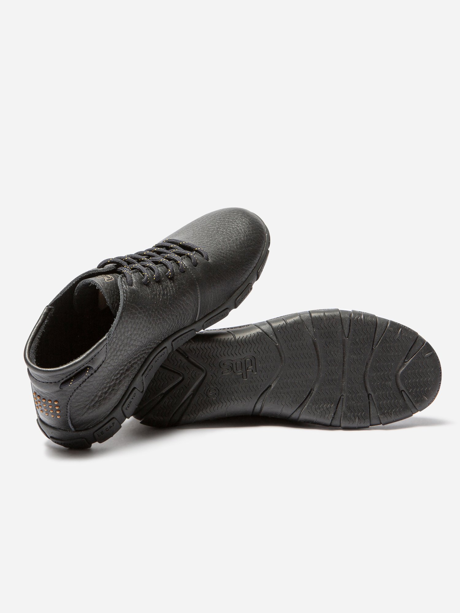 Tennis Montantes Femme Confort Marine Détail Or