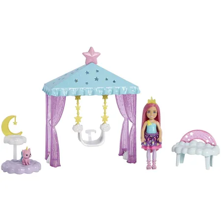 Barbie Dreamtopia Chelsea Puppe mit Fantasy-Pflegespielset