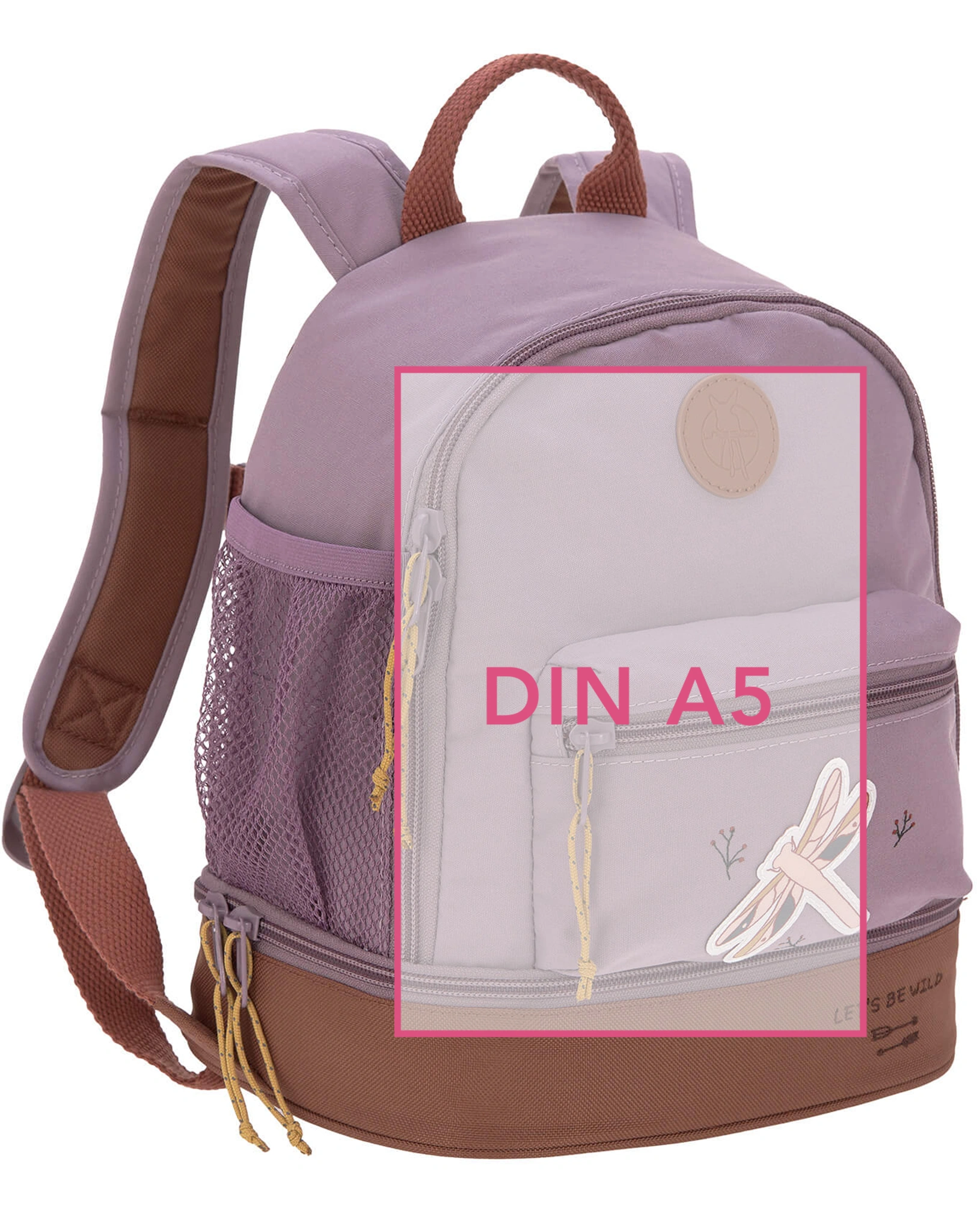 Kinderrucksack ADVENTURE – DRAGONFLY (24x27x15) in braun