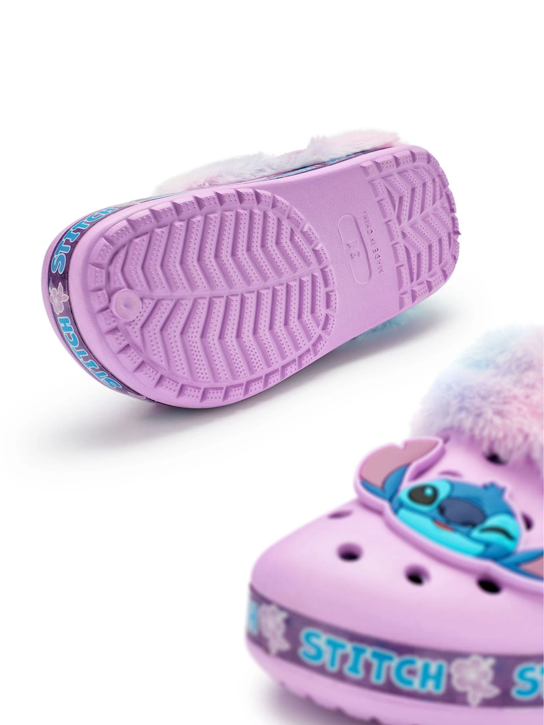 Vanilla Underground Disney Stitch klompen met voering van imitatiebont voor meisjes