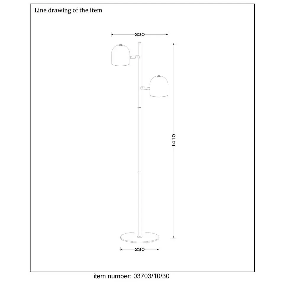 Lucide SKANSKA Vloerlamp - Zwart