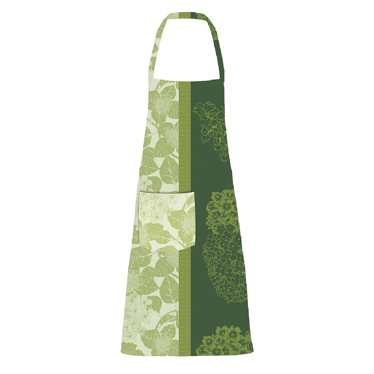 Tablier enduit imperméable pur coton vert 75x85 Garnier Thiebaut