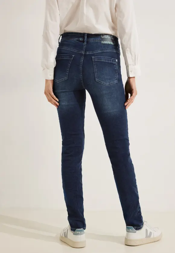Slim Fit Jeans - mid blue used wash