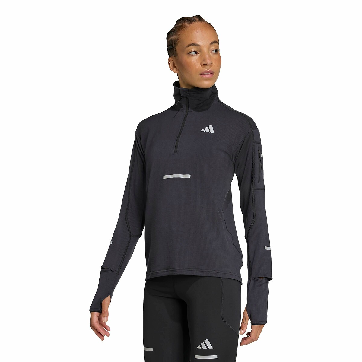 Jaqueta de corrida adidas Performance com zíper