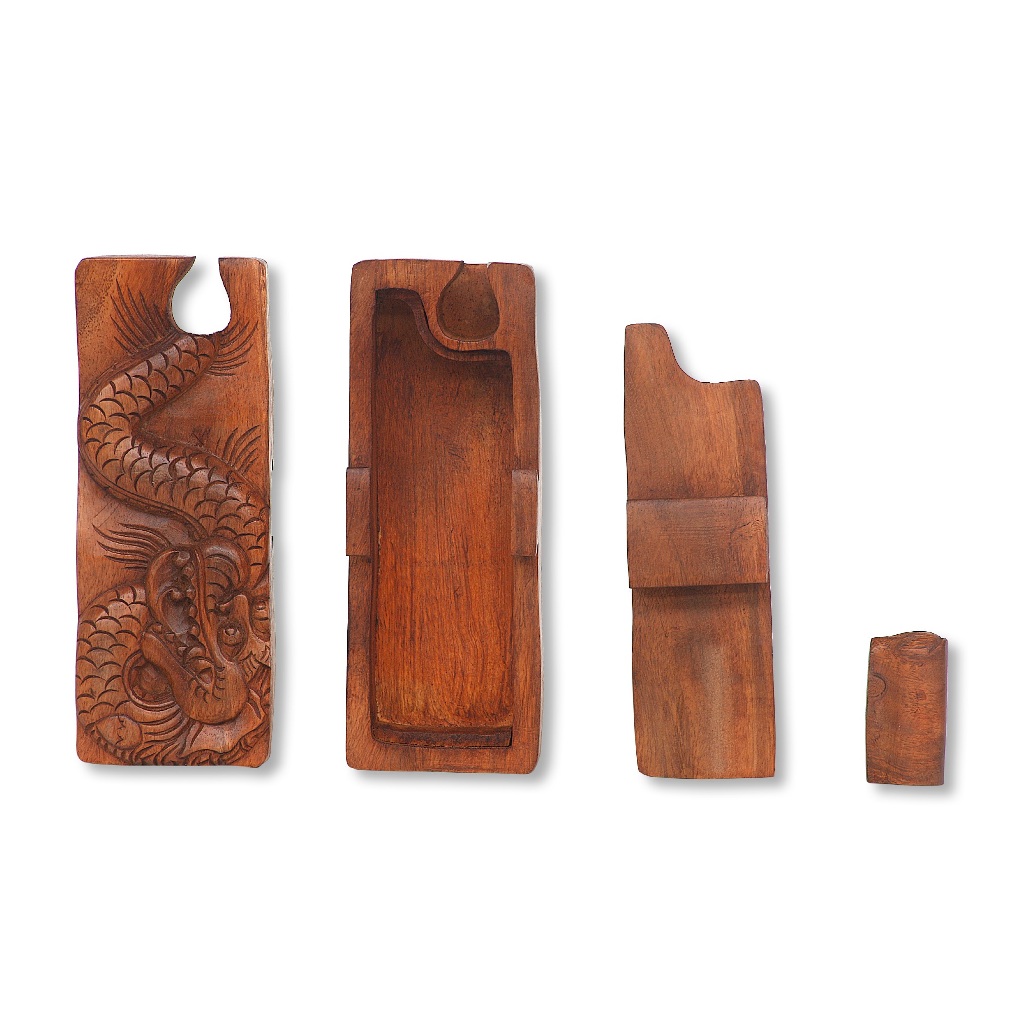 Secret Box 'Dragon', natur, T 9 cm, B 22 cm, H 7 cm von fischer's lagerhaus