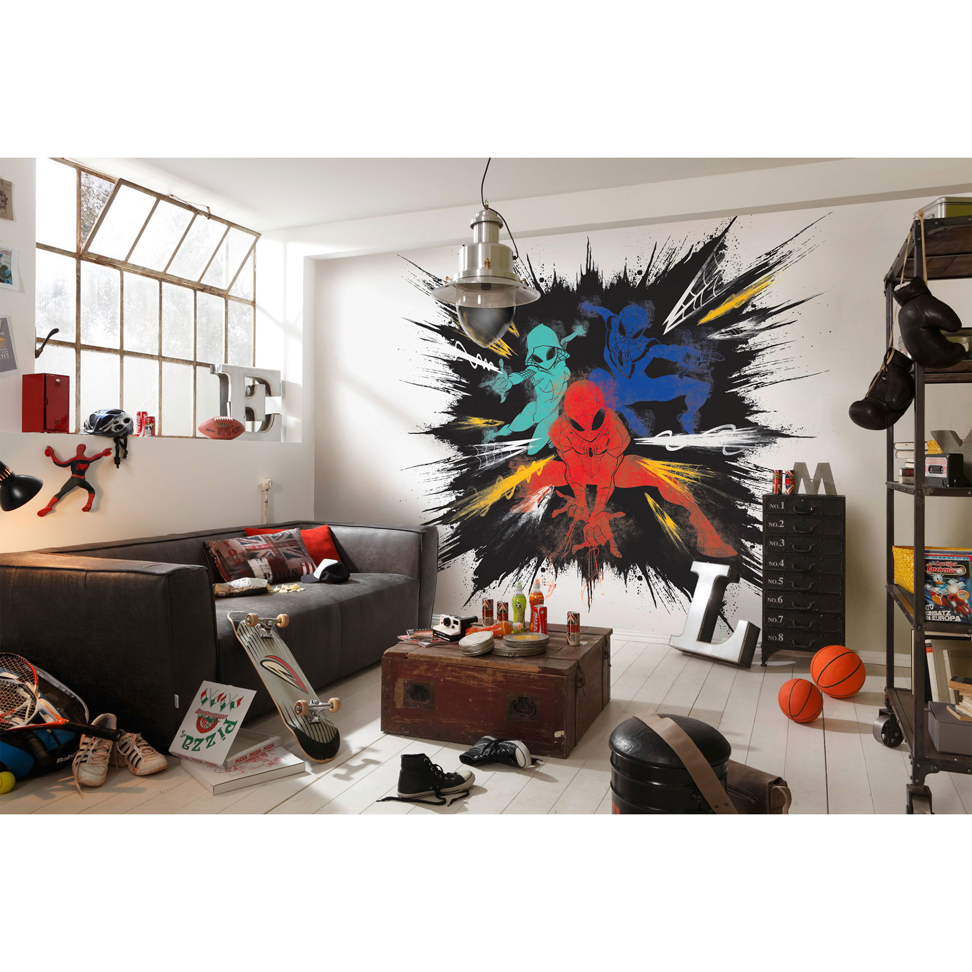 Vlies-Fototapete SPIDER-MAN COLOR EXPLOSION - 300x280 cm