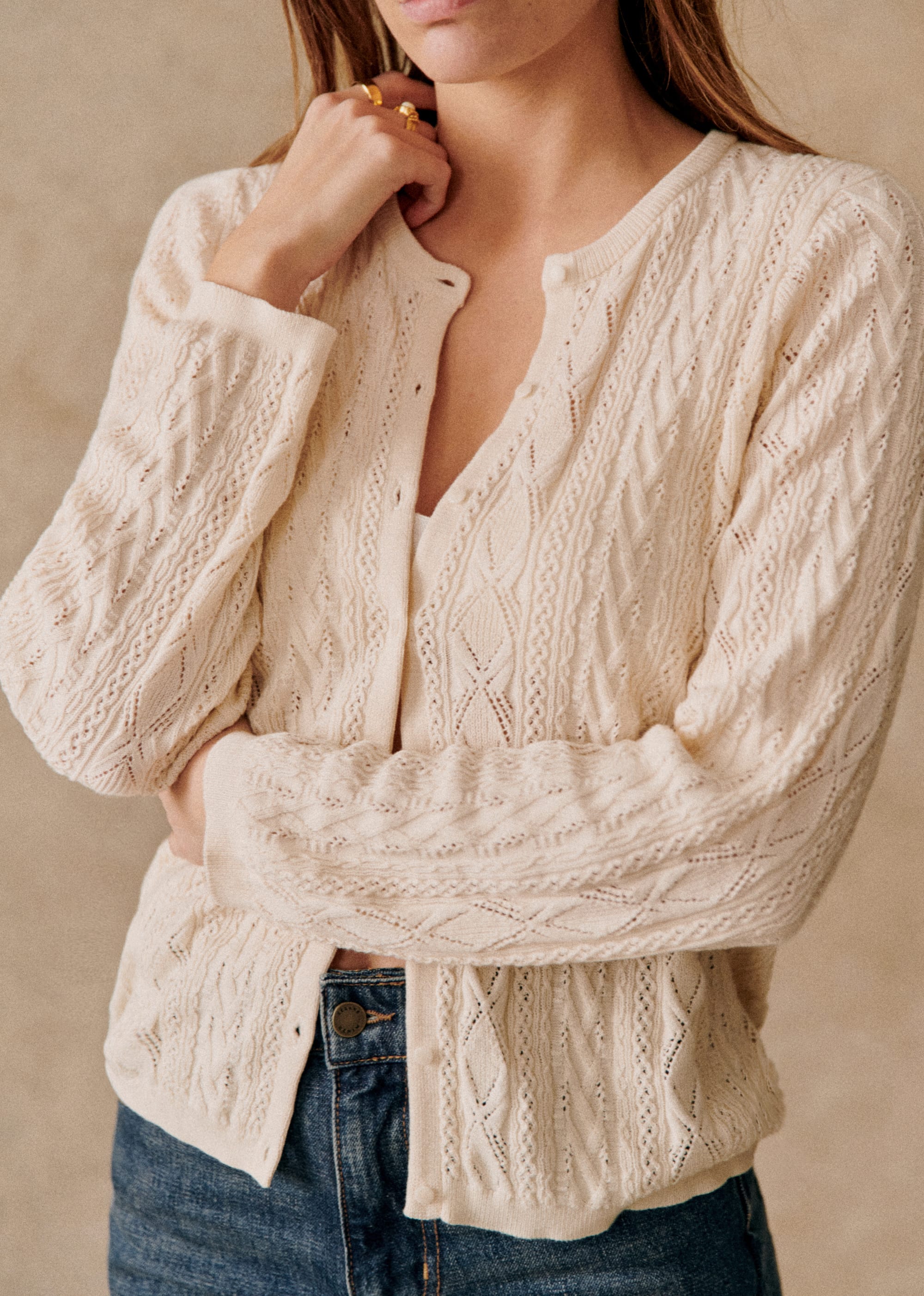 Gilet Ruben - Ficelle - E-SHOP/MAILLE 5905433
