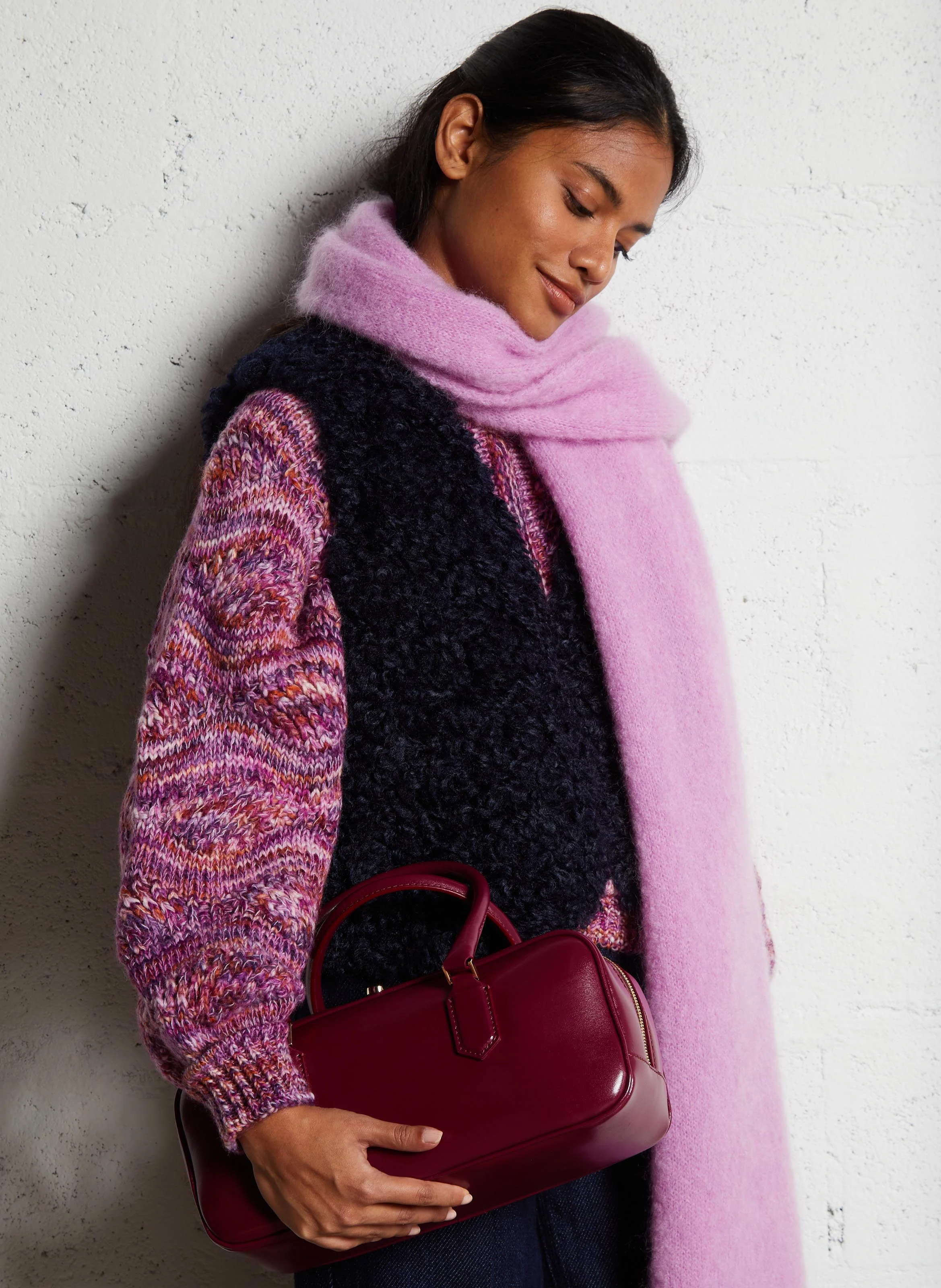 ERIKA MINI - Sac à main en cuir | Rose