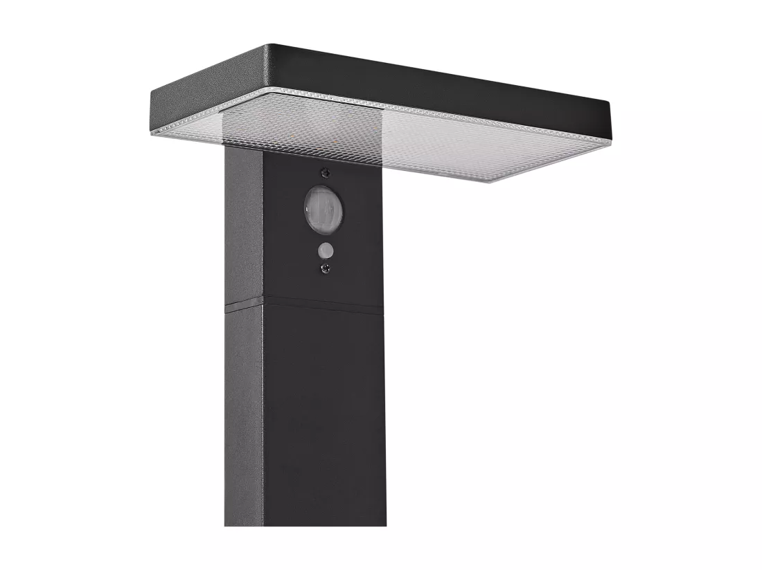 Borne solaire extérieure LED POPLAR Avec détecteur de mouvement Noir