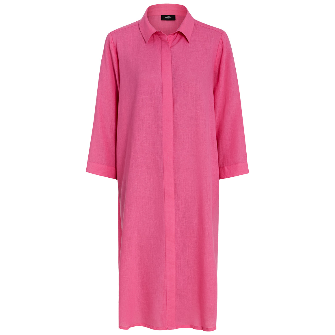 Gina Benotti Damen Leinen-Blusenkleid mit Kragen pink