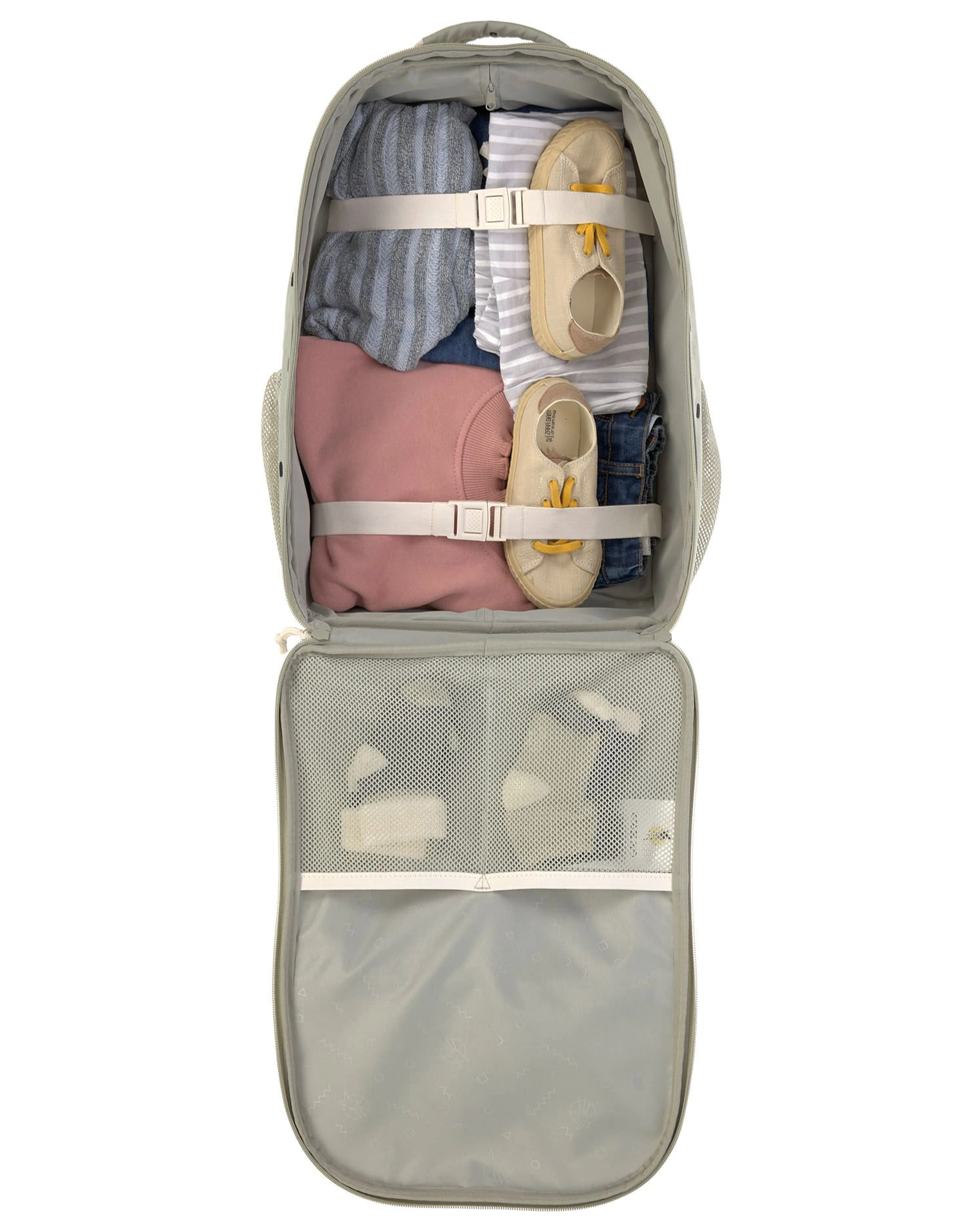 Kinder-Trolley HAPPY PRINTS (46x30x24) in light olive