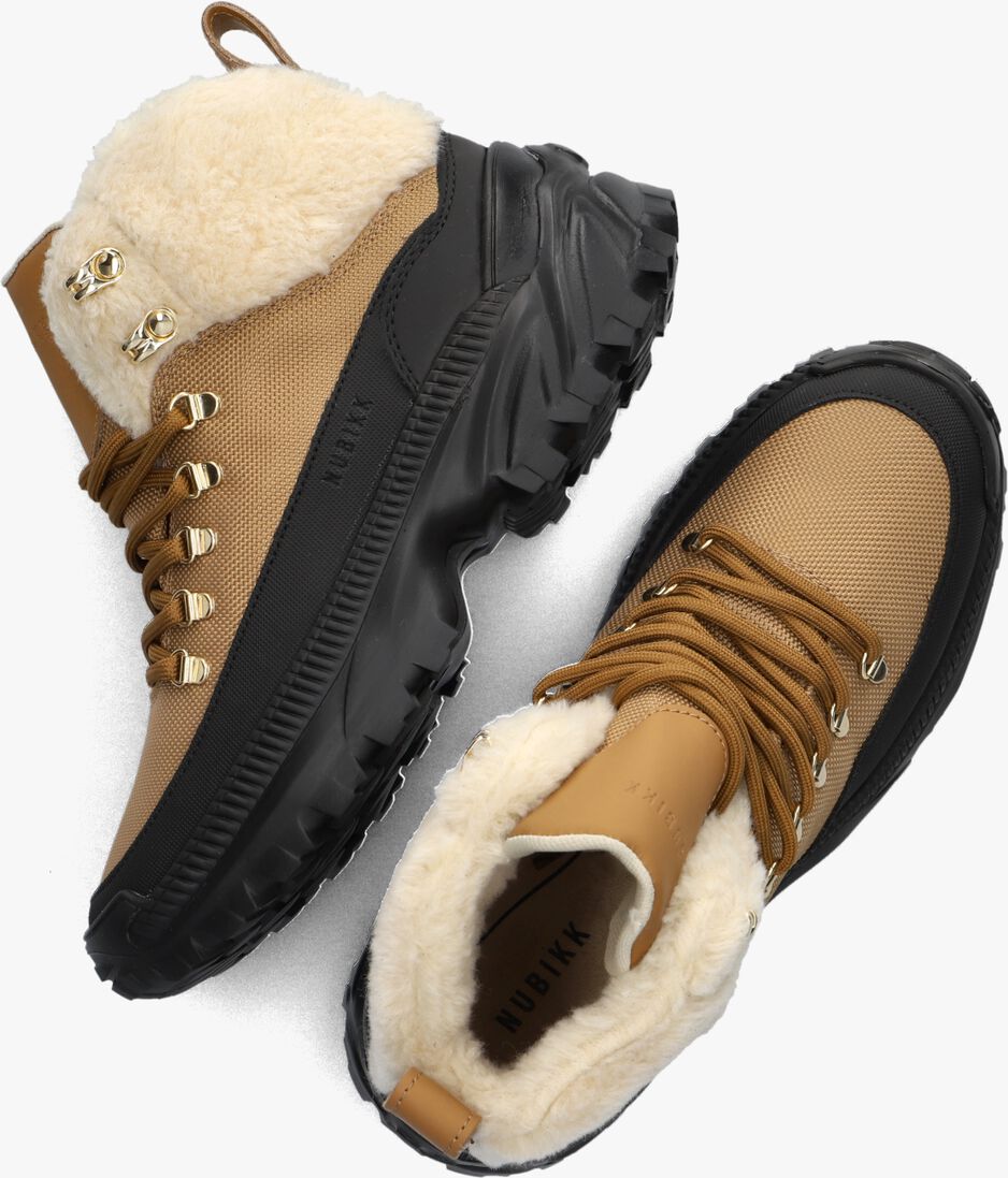 NUBIKK cognac nubikk hoge sneaker phosphor torin fur