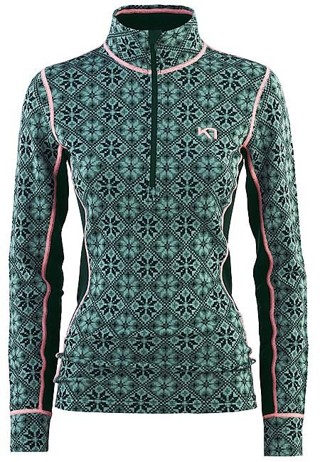 KARI TRAA - T-SHIRT ROSE H/Z W TS ML ZIPPE