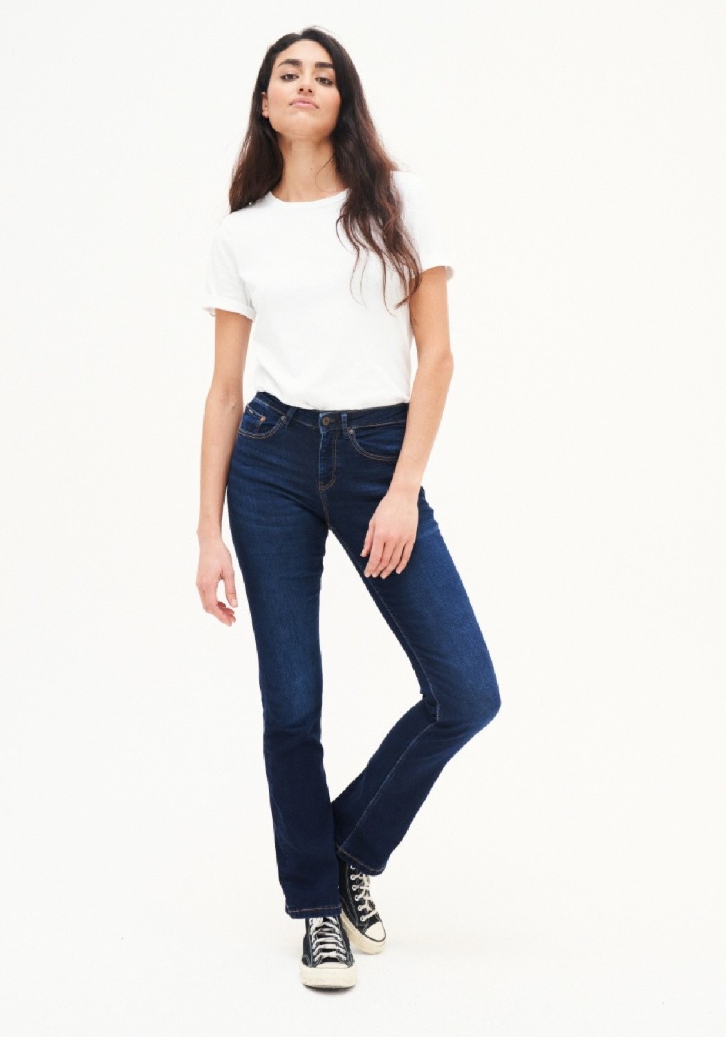 Kuyichi Damen-Jeans Amy Bootcut Herbal Blue Deep Blue