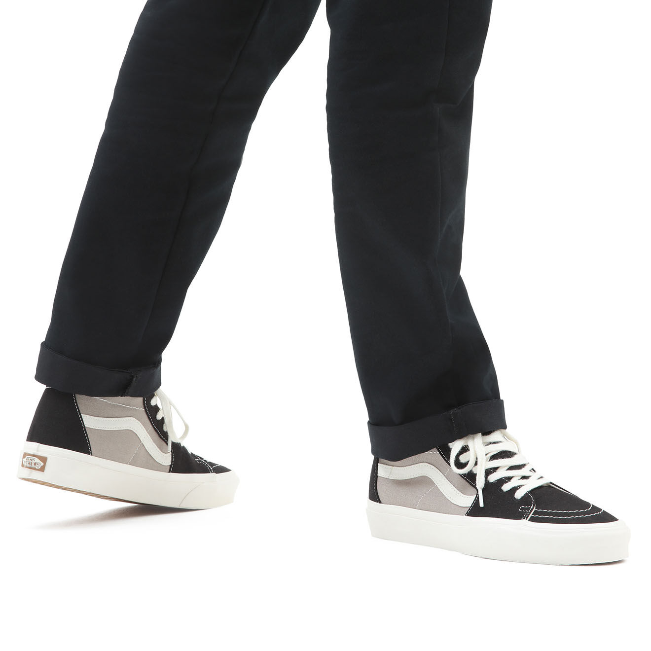 Vans Sneakers en Cuir & Textile SK8-Hi Tapered noir/gris