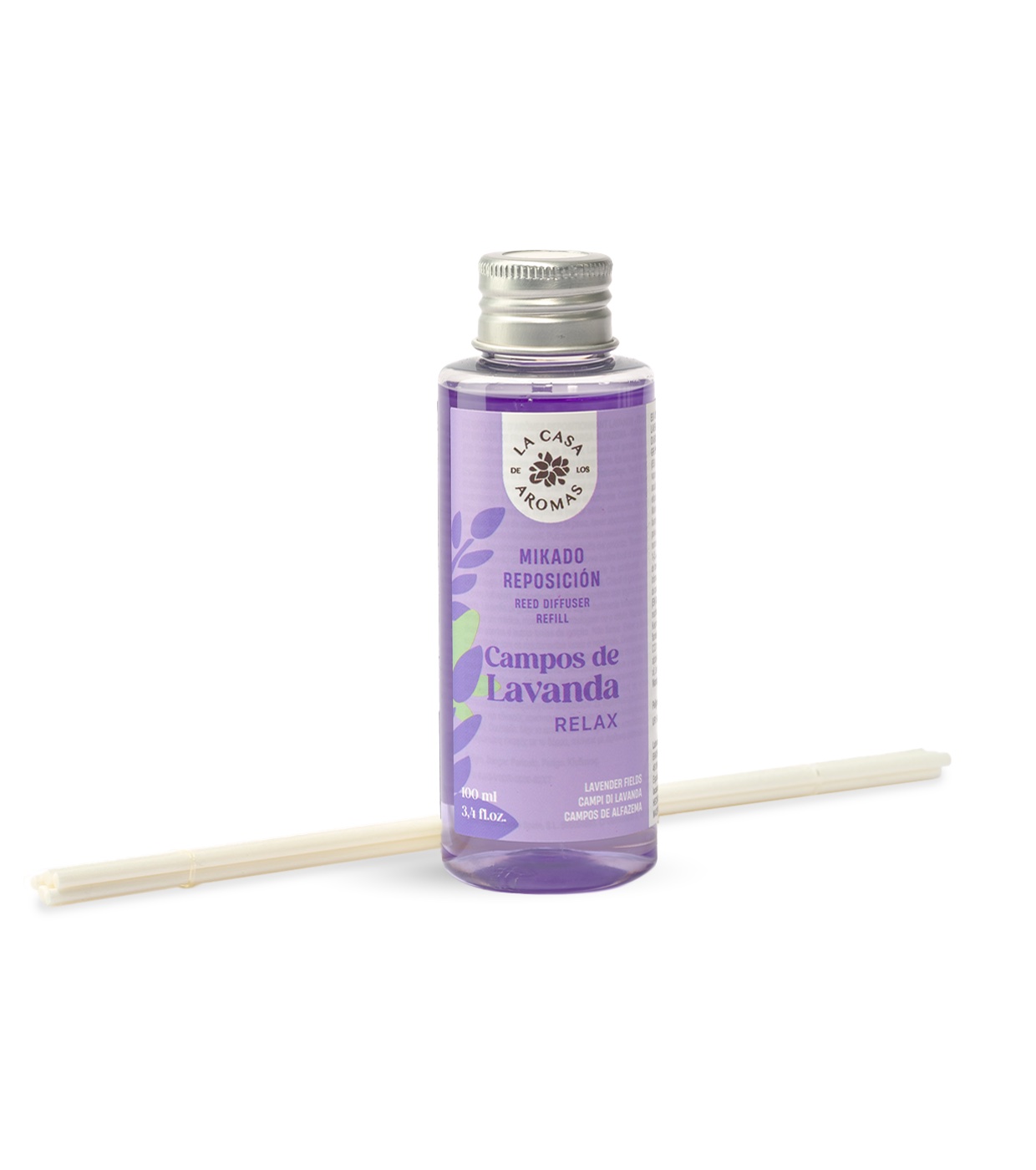 La Casa de los Aromas - Refil de ambientador Mikado 100ml - Campos de lavanda