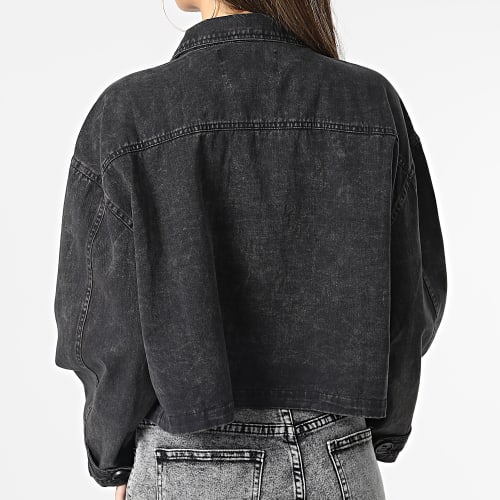 Veste Jean Crop Femme W33617CJA Noir