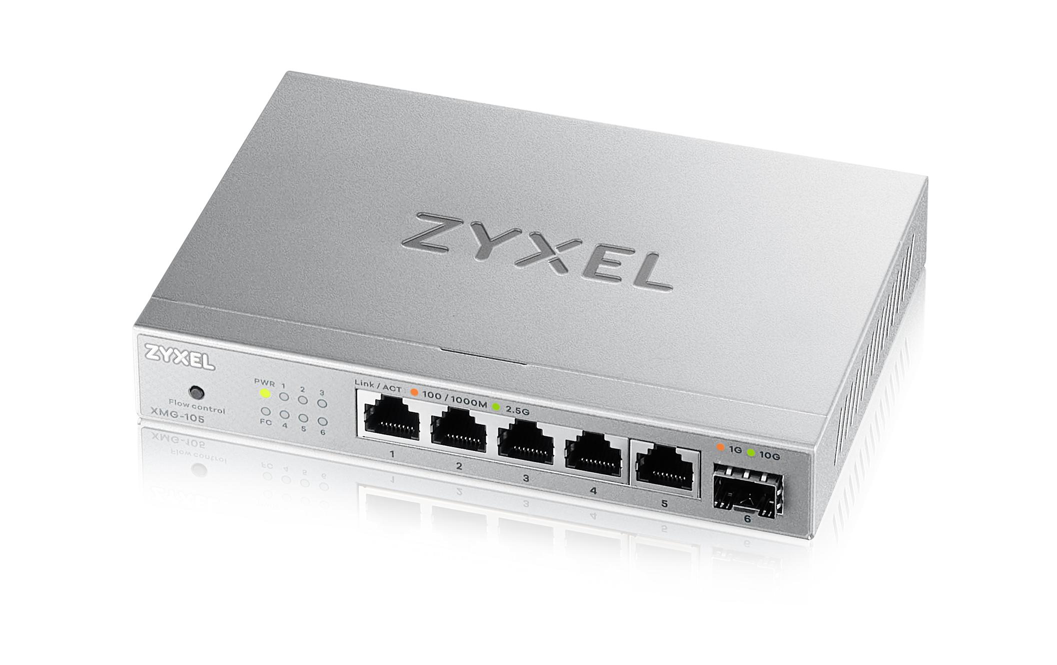 Switch XMG-105 6 PortHochleistungs-2.5G Unmanaged Switch mit 10G Uplink – Effizienz für professionelle Netzwerkanforderungen