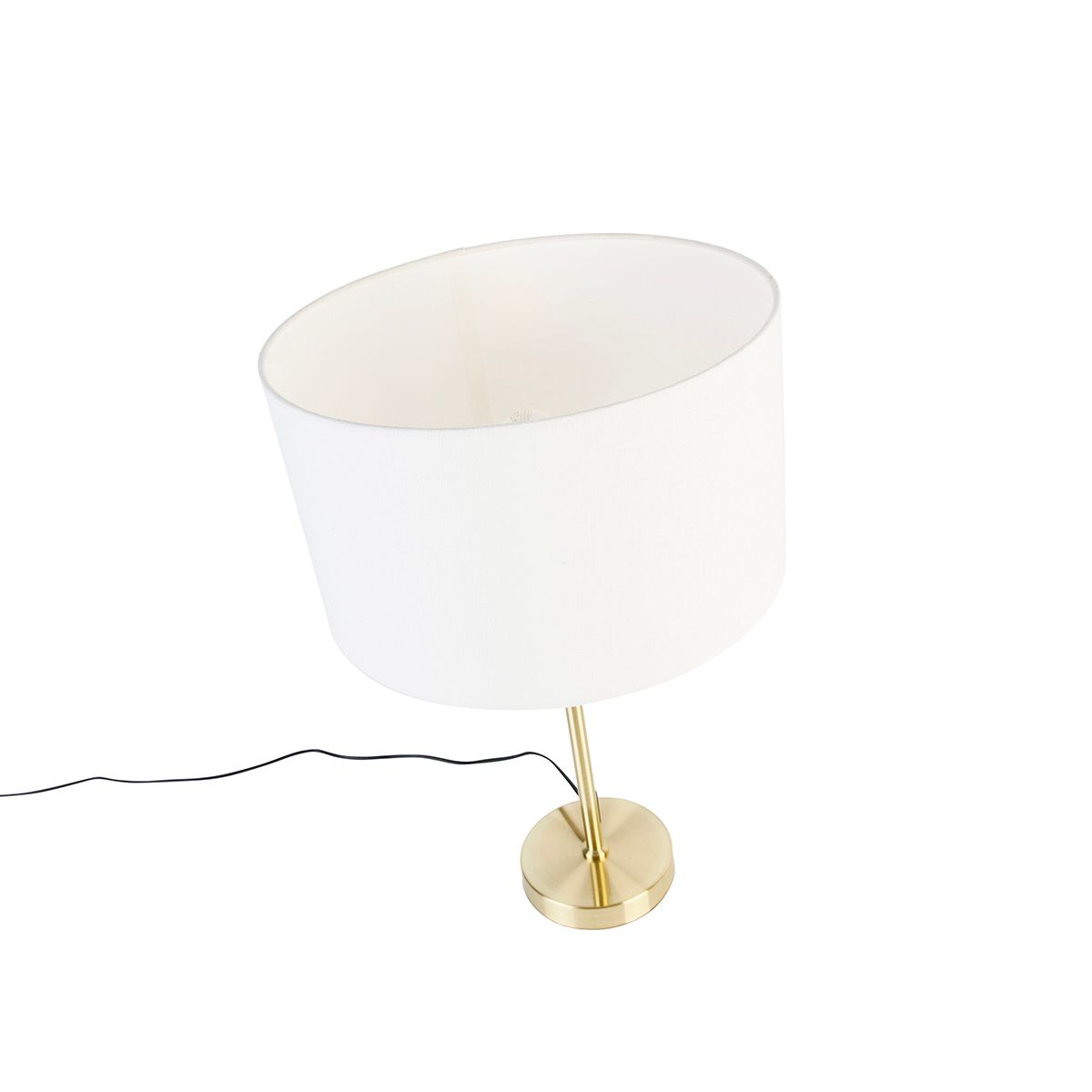 Tafellamp goud verstelbaar met kap wit 35 cm - Parte