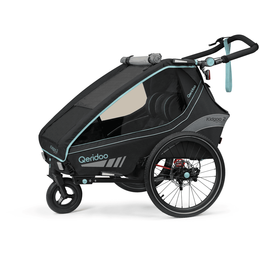 Qeridoo® Kinderfahrradanhänger Kidgoo2 Sport Arctic Blue 2022