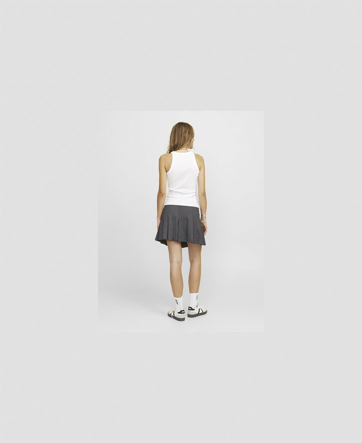 JJXX JXELLIS HW SHORT PLISSE SKIRT TLR Dark grey melange