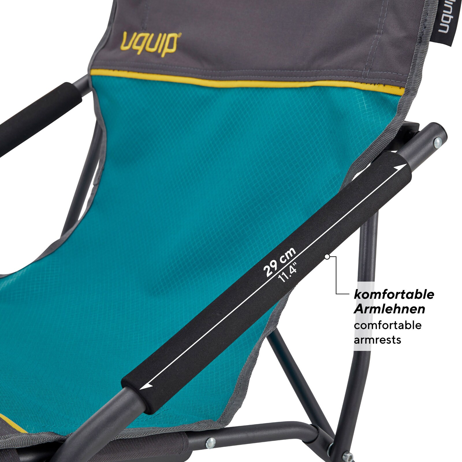 UQUIP Strandstuhl Sandy Campingstuhl Faltstuhl Klappstuhl Faltbar Niedrig 120 kg Farbe: Blue/grey