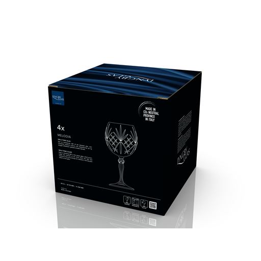 Lyngby Glas Krystal Medlodia 4-pak Gin & Tonic Glas, Klar, 65 cl