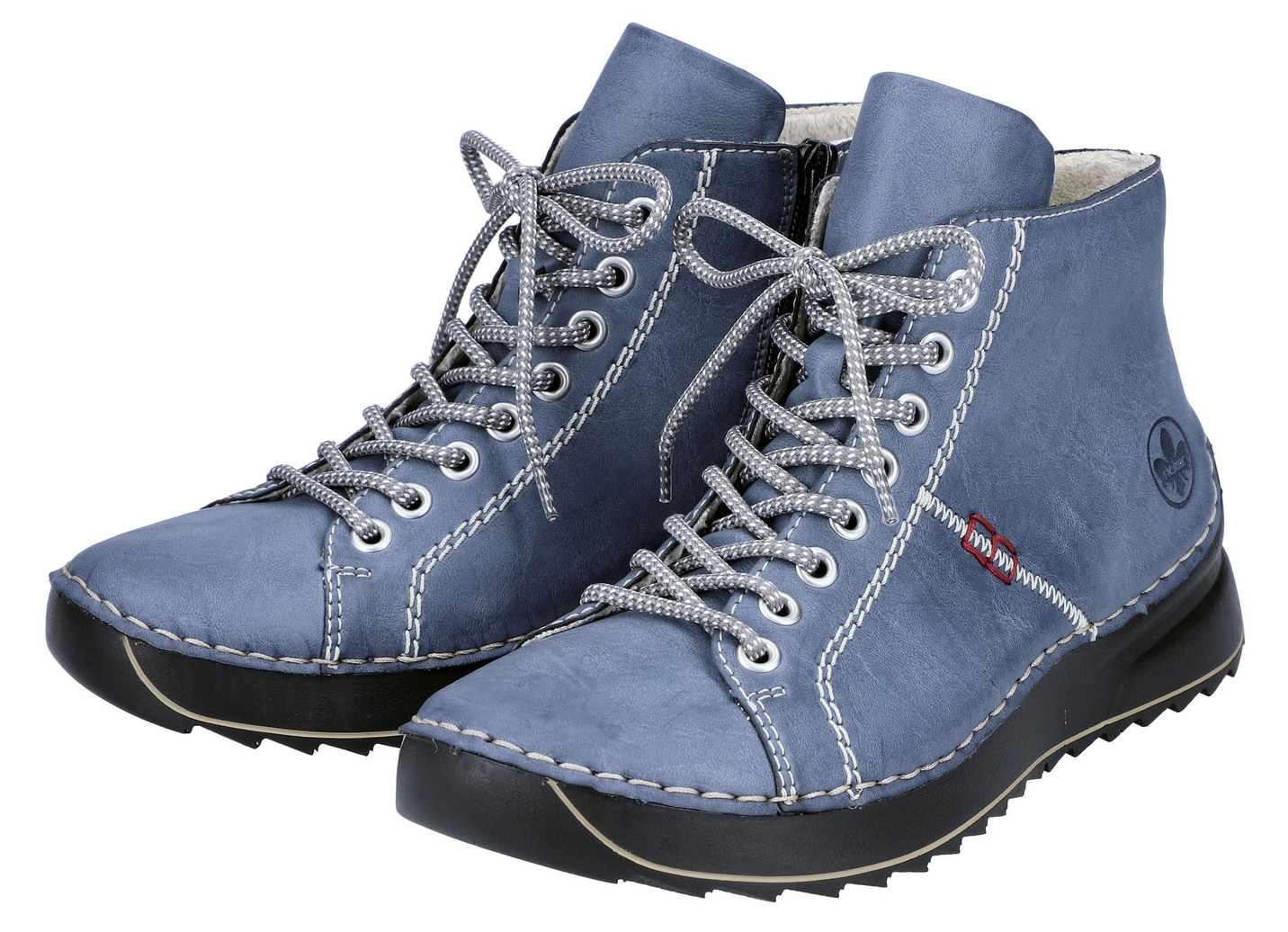 Rieker Schnür-Bootie mit Knitter-Optik