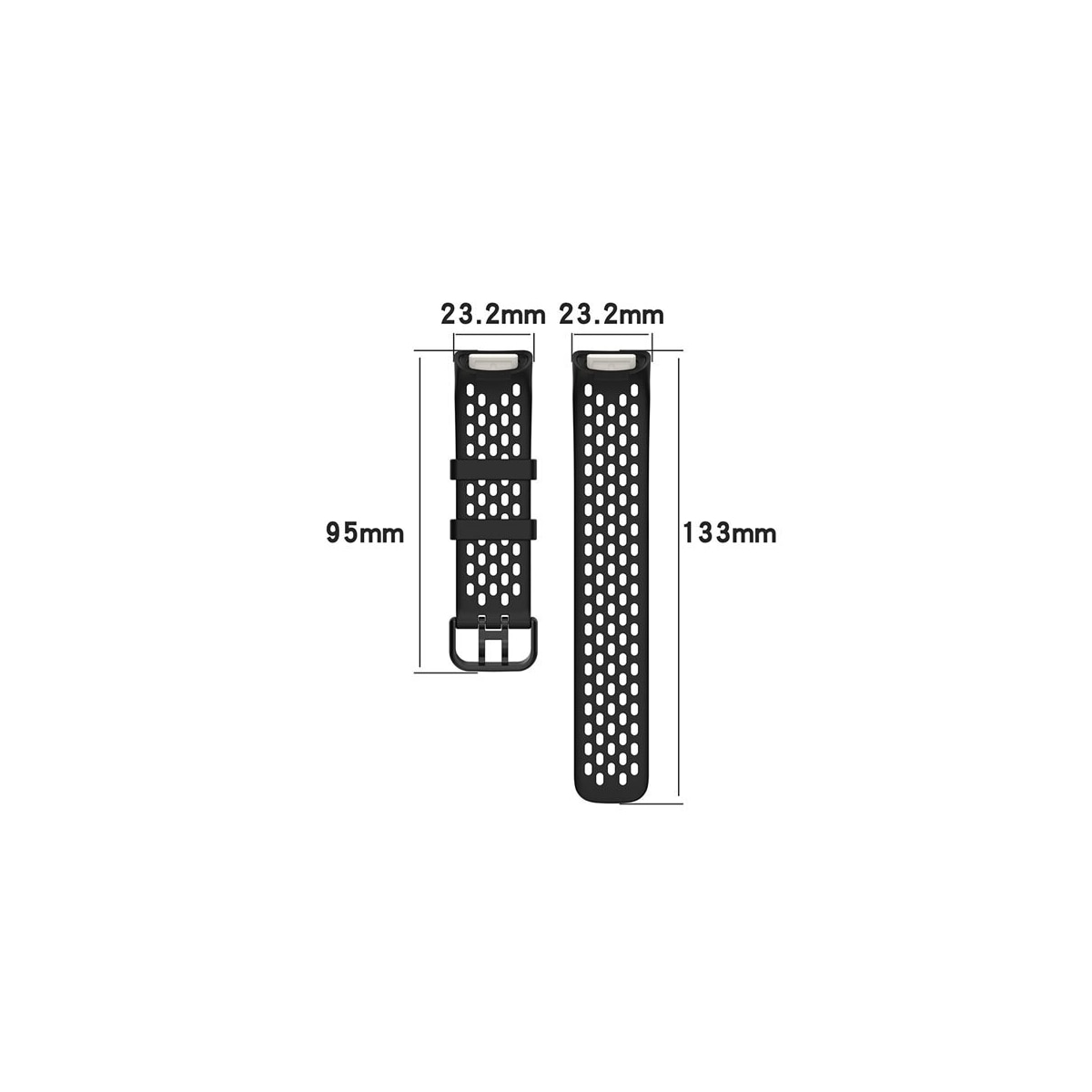 Silikonarmbånd til Fitbit Charge 5 - Sort
