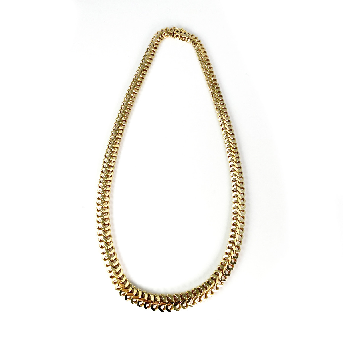 Collier d'occasion or 750 jaune maille fantaisie 45 cm