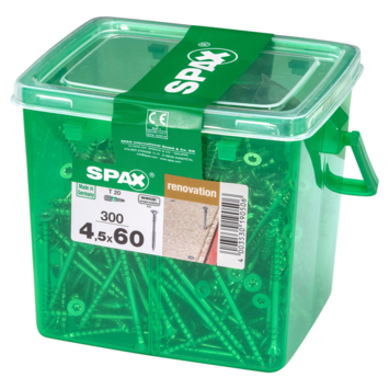 Spax renovatieschroef 4,5 x 60 mm wirox 300 stuks