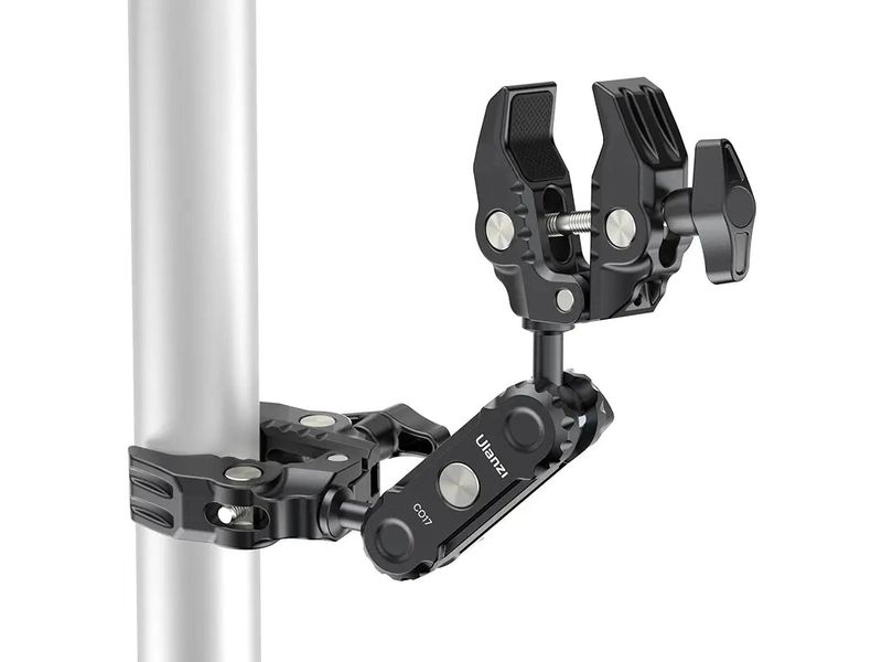 Ulanzi Super-Klemme mit Dual Ballhead Magic Arm Universal Doppelklammer