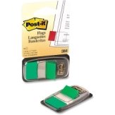 Marque-pages post-it standard index 25x44mm 50f coloris vert