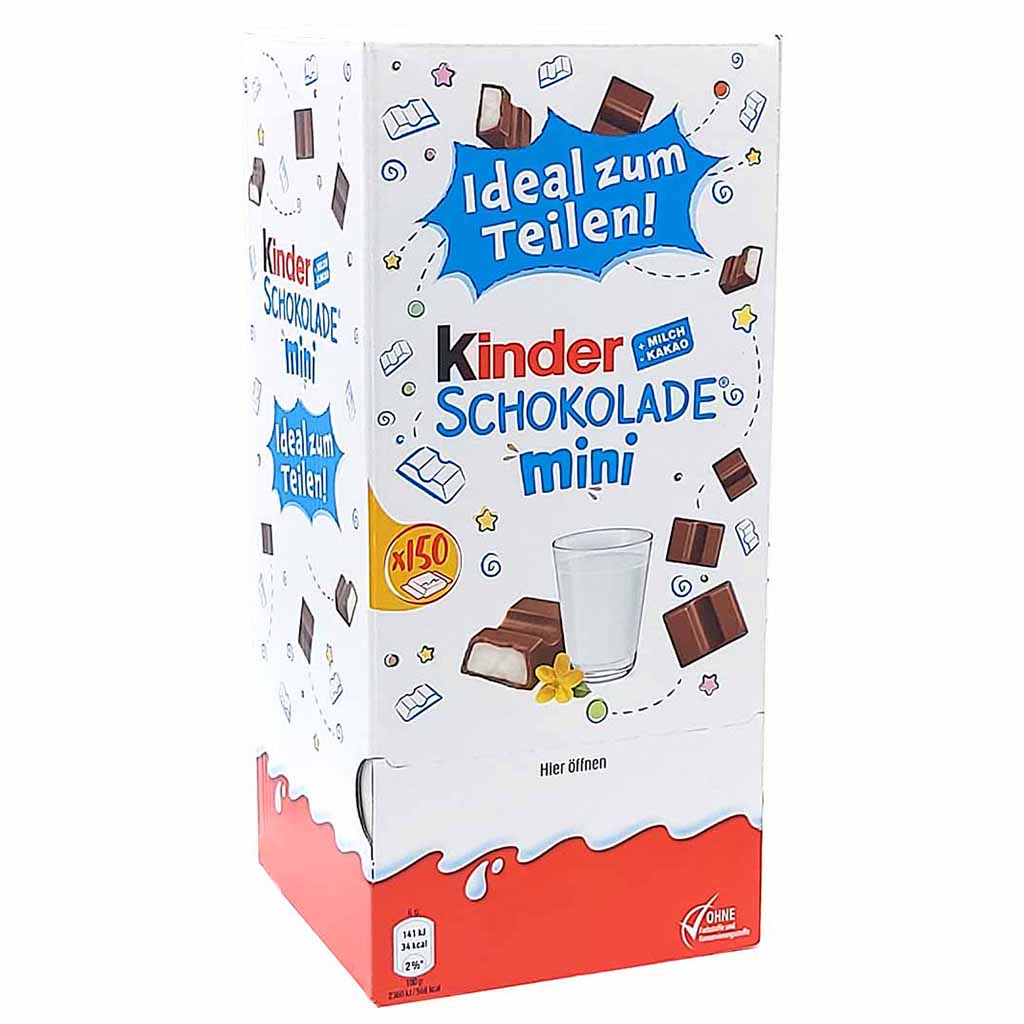 Kinder Schokolade Mini 150er Spender-Box 900g MHD:21.5.25