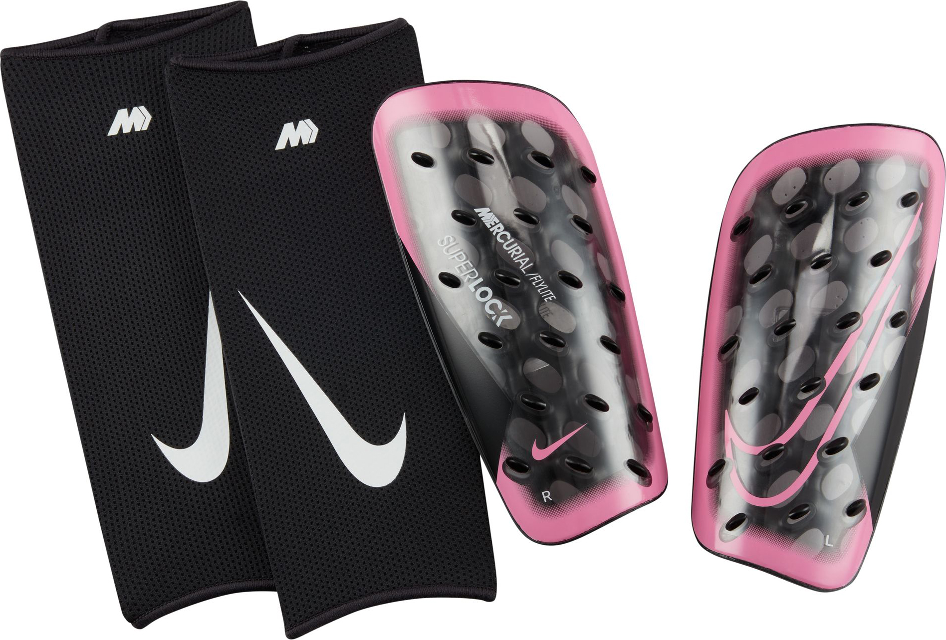 Mercurial FlyLite SuperLock Leggskinn 675/Sunset Pulse/Black/Sunset Pulse