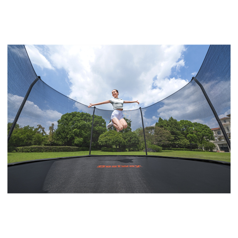 Trampoline med sikkerhetsnett Ø4,27 m